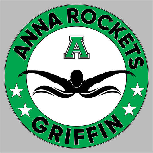 Anna Rockets Swimming Yard Sign