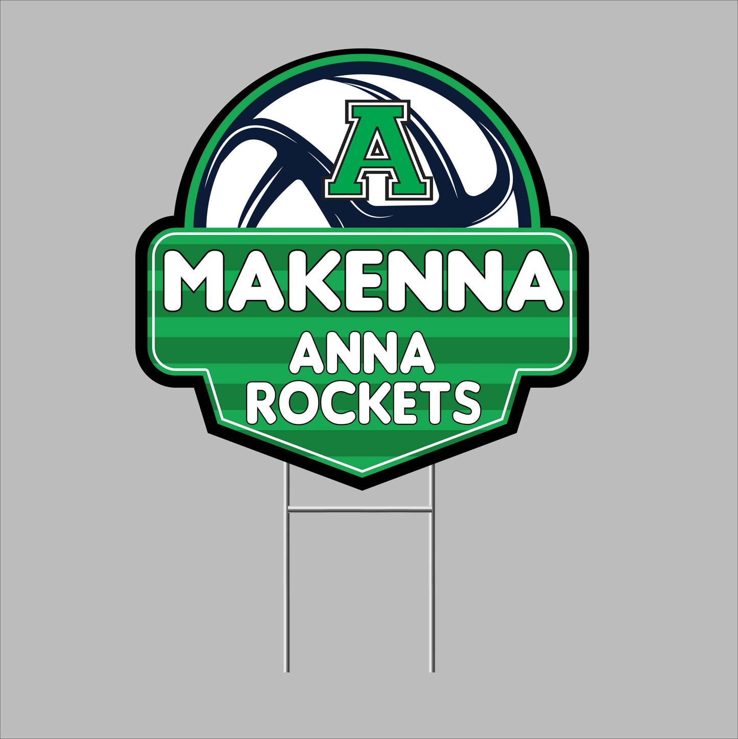 Anna Rockets Volleyball Yard Sign