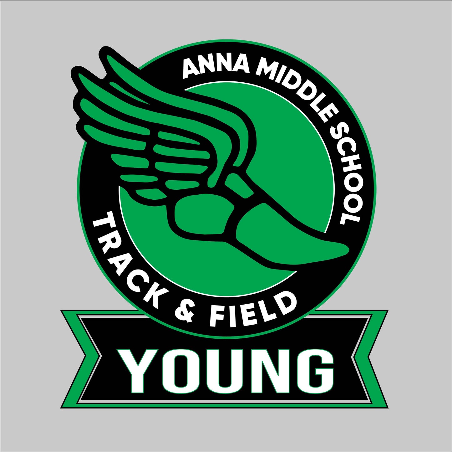 Anna Rockets Middle School Track & Field Yard Sign